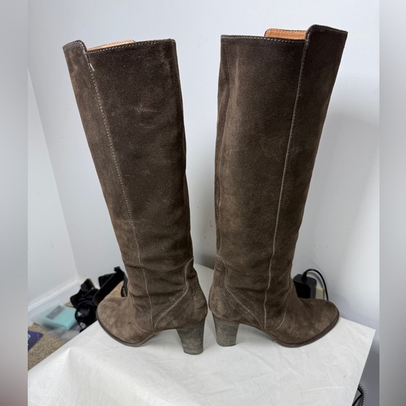 J.Crew Leather Suede Knee High Heeled Made in Italy Boots Size 8.5 - Picture 6 of 16
